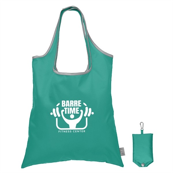 Santorini RPET - Recycled Foldaway Shopping Tote Bag for
