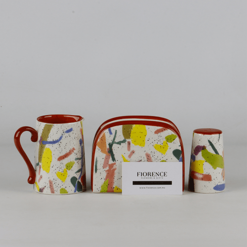 Artisan Splash 3-Piece Ceramic Tableware Set for