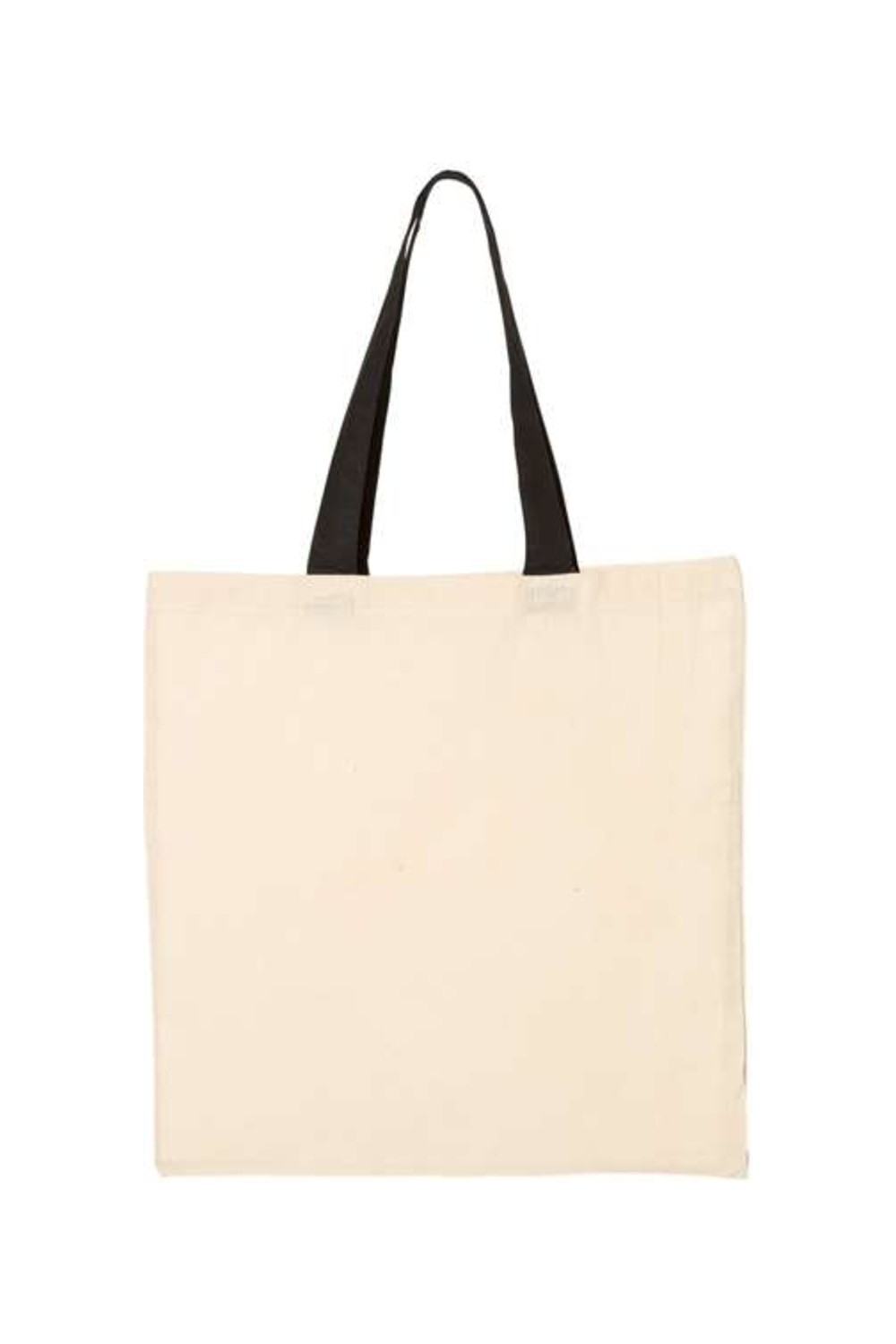Q-Tees Economical Tote with Contrast-Color Handles for