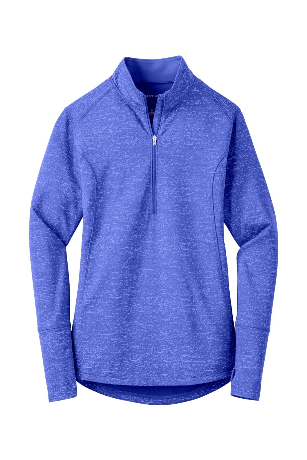 Sport-Tek Ladies Sport-Wick Stretch Reflective Heather 1/2-Zip Pullover for