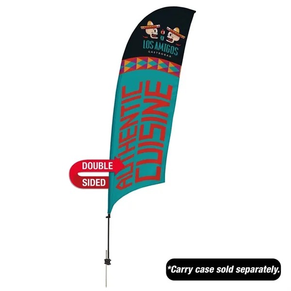 10.5' Value Razor Sail Sign Flag - 2-Sided with Ground Spike for