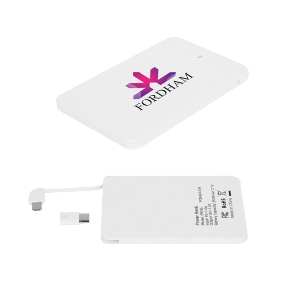 Slim 2500 MAH 3-In-1 Power Bank for