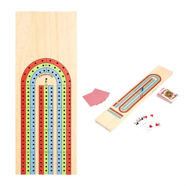 3-Track Travel Cribbage Game for