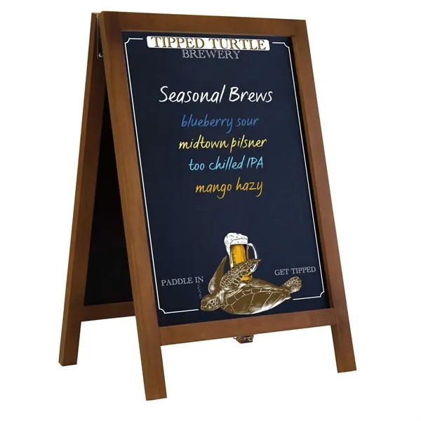 32" Deluxe Wood A-Frame Imprinted Chalkboard Kit for