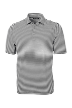 Cutter & Buck Virtue Recycled Stripe Featherlight Pique Mens Big & Tall Polo
