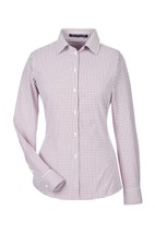 Devon & Jones CrownLux Performance Ladies' Micro Windowpane Woven Shirt