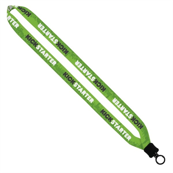 3/4" Dye-Sublimated Lanyard with Plastic Clamshell & O-Ring for