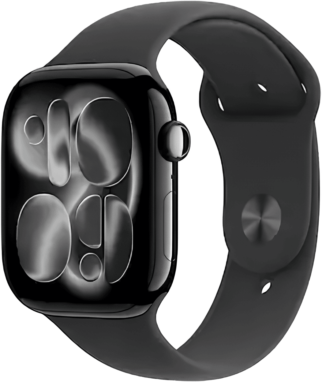 Watch Series 12 GPS, 46mm Black Aluminum Case w/ Black Sport Band for