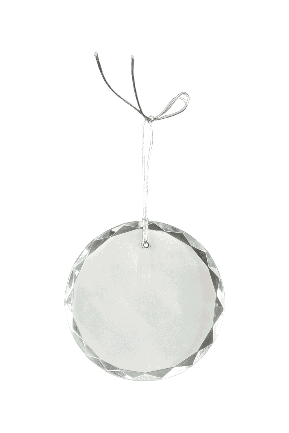 3" Crystal Round Faceted Ornament for
