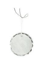 3" Crystal Round Faceted Ornament