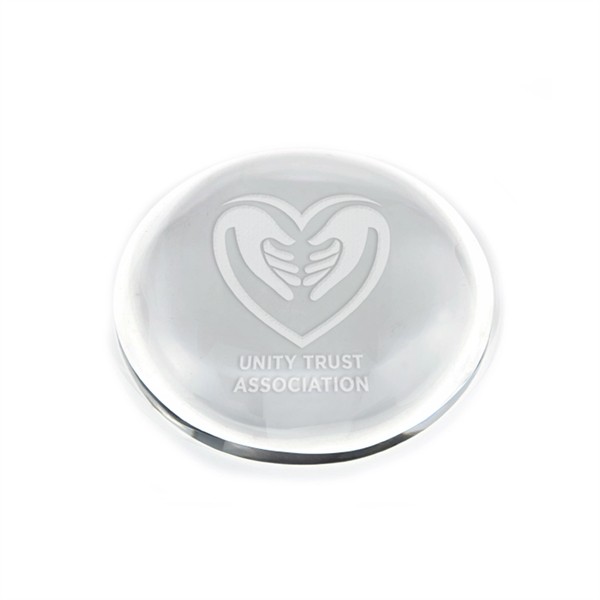 Thin Dome Paperweight for