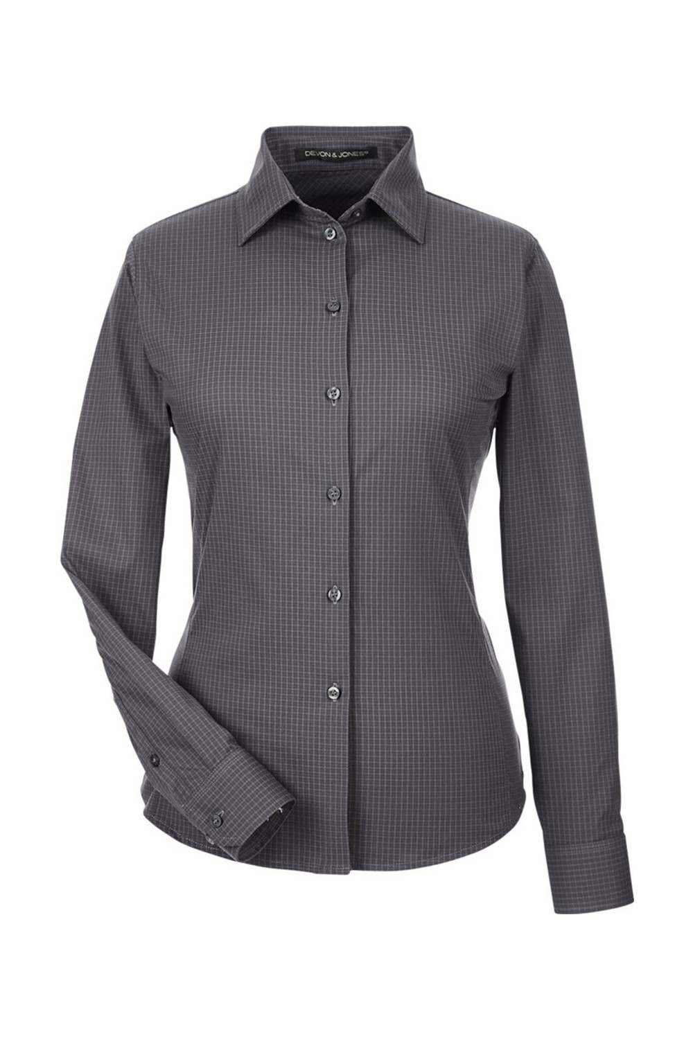 Devon & Jones Women's CrownLux Performance® Tonal Mini Check Woven Dress Shirt for
