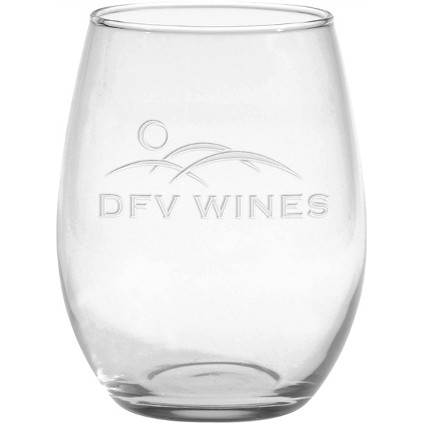 21 Oz. Stemless White Wine Glass - Deep Etch for