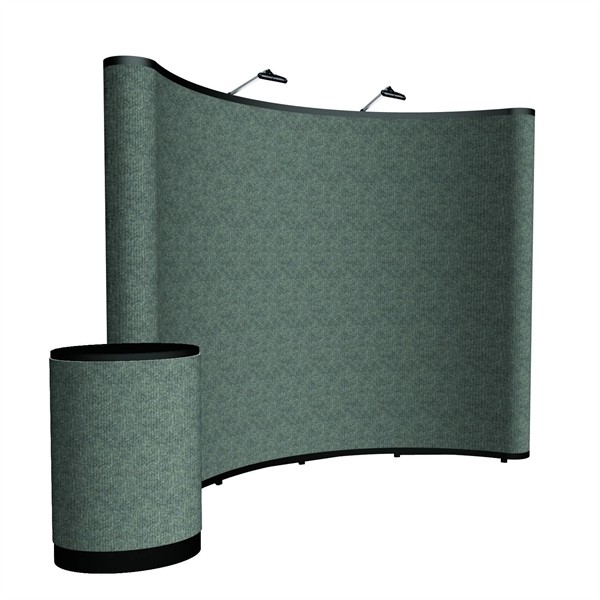 10' Curved Show 'N Rise Floor Display Kit (Fabric) for