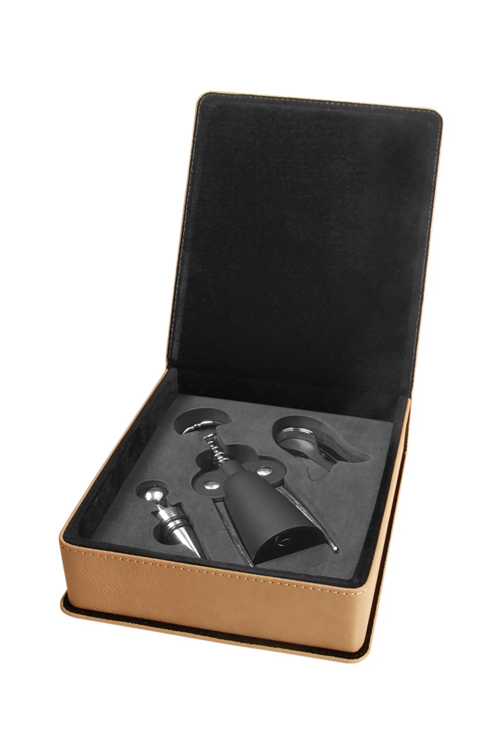 Leatherette 3-Piece Wine Tool Gift Set for