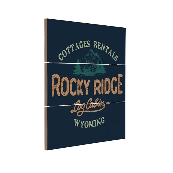 12" x 12" MDF Slatted Wood Print for