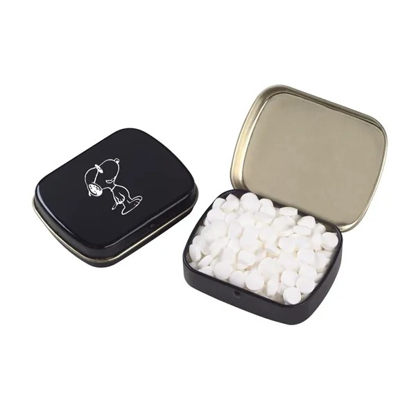 Small Hinged Tin With Peppermint Mini Mints (Sugar Free) for