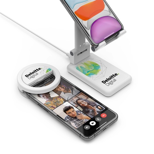 Zoom Kit Wireless Phone Charging stand and Ring Light for