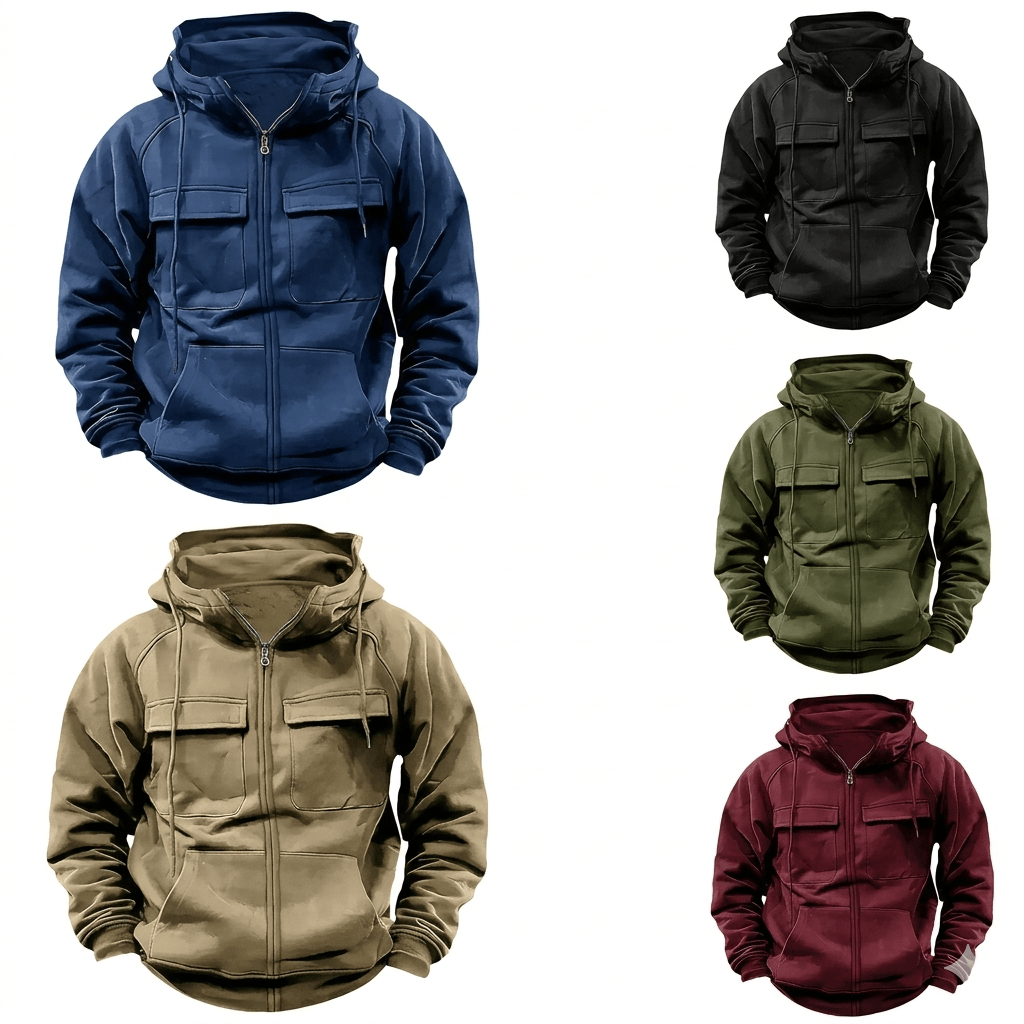 Cargo Zip Hoodie for
