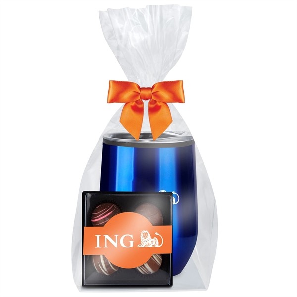12 oz. Stemless Wine Tumbler Gift Set with Truffles for