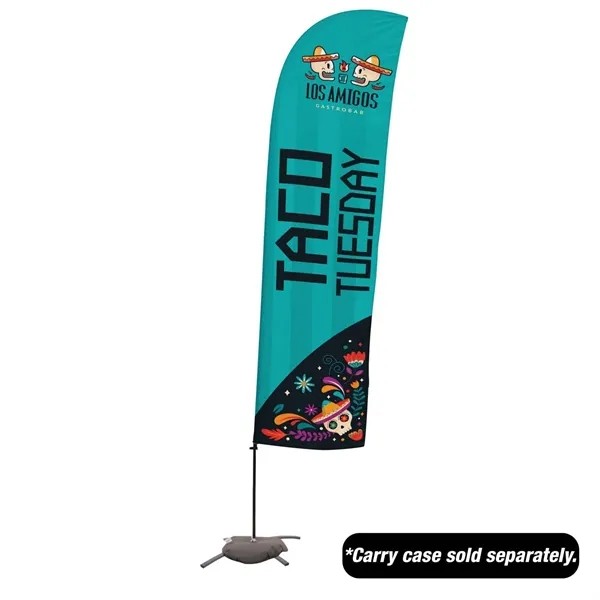 15' Value Blade Sail Sign Flag Kit Single-Sided Cross Base for