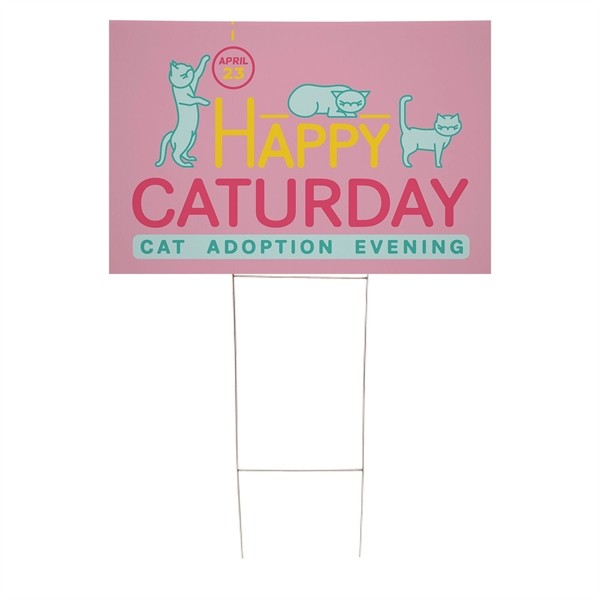 24" x 18" Corrugated Plastic Sign Kit (Single-Sided) for