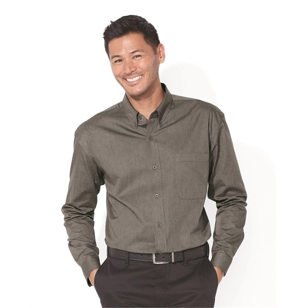 FeatherLite Long Sleeve Stain-Resistant Twill Shirt for