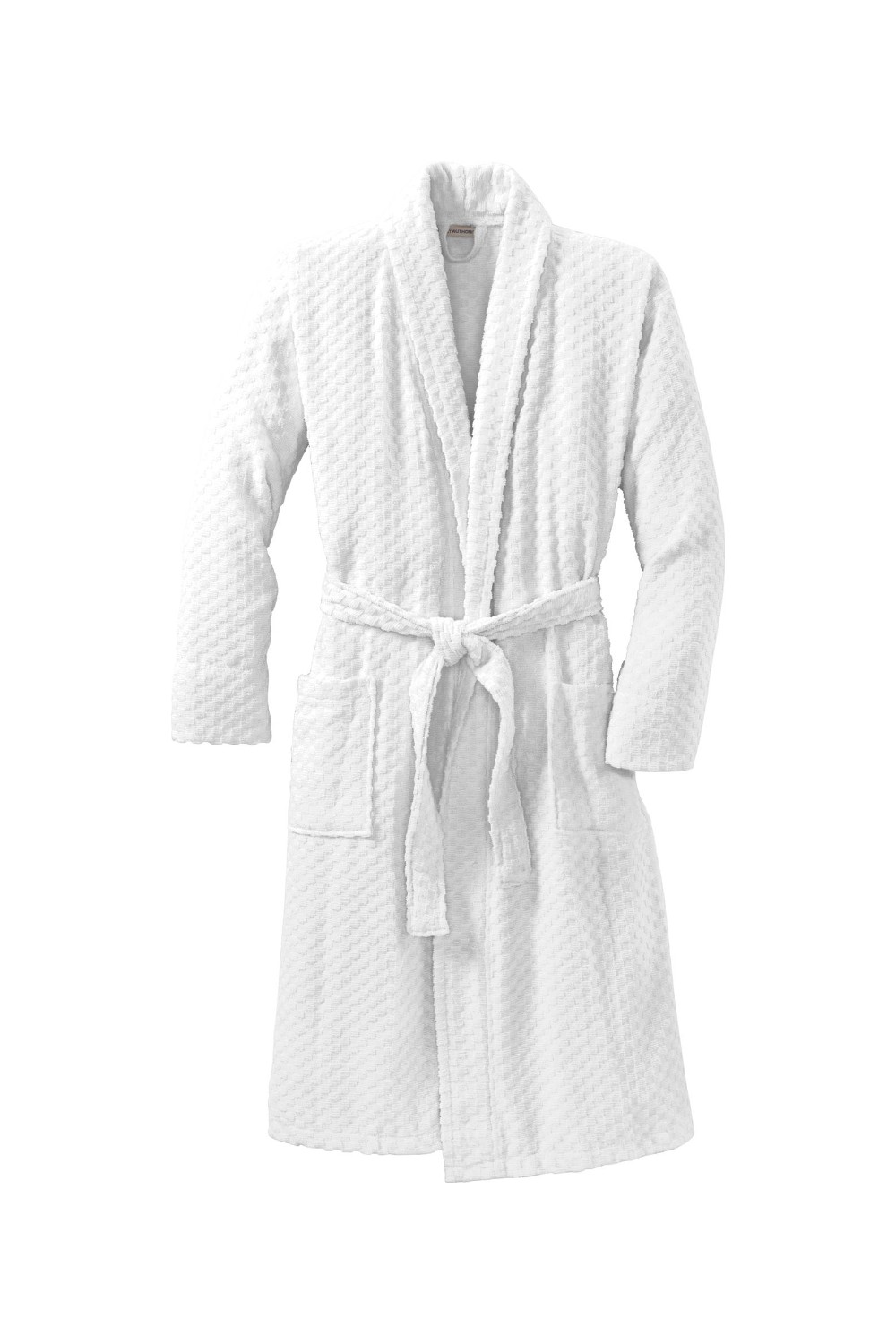 Port Authority Checkered Terry Shawl Collar Robe for