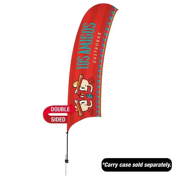 15' Value Razor Sail Sign Flag - 2-Sided with Ground Spike for