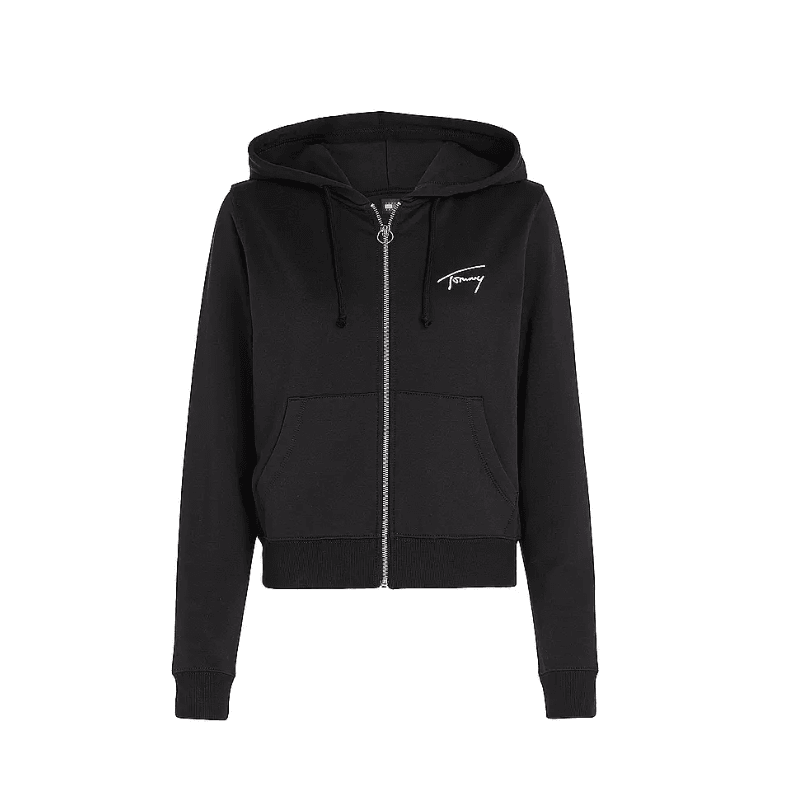 Tommy Hilfiger Women's Signature Logo Zip-Thru Hoodie for