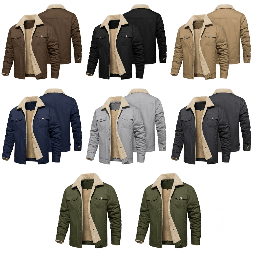 Canvas Jacket with Faux Fur Lining for