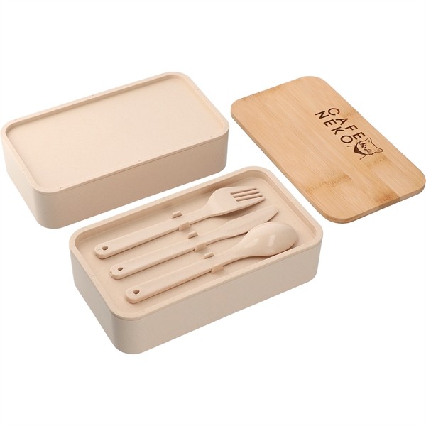 Stackable Bamboo Fiber Bento Box for
