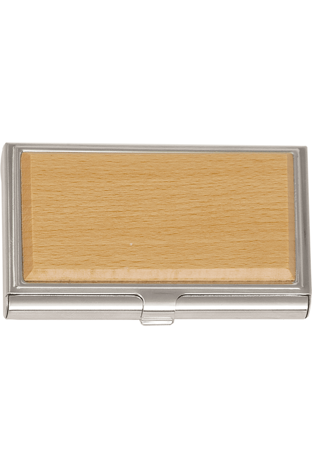 3 3/4" x 2 1/2" Metal/Wood Business Card Holder for