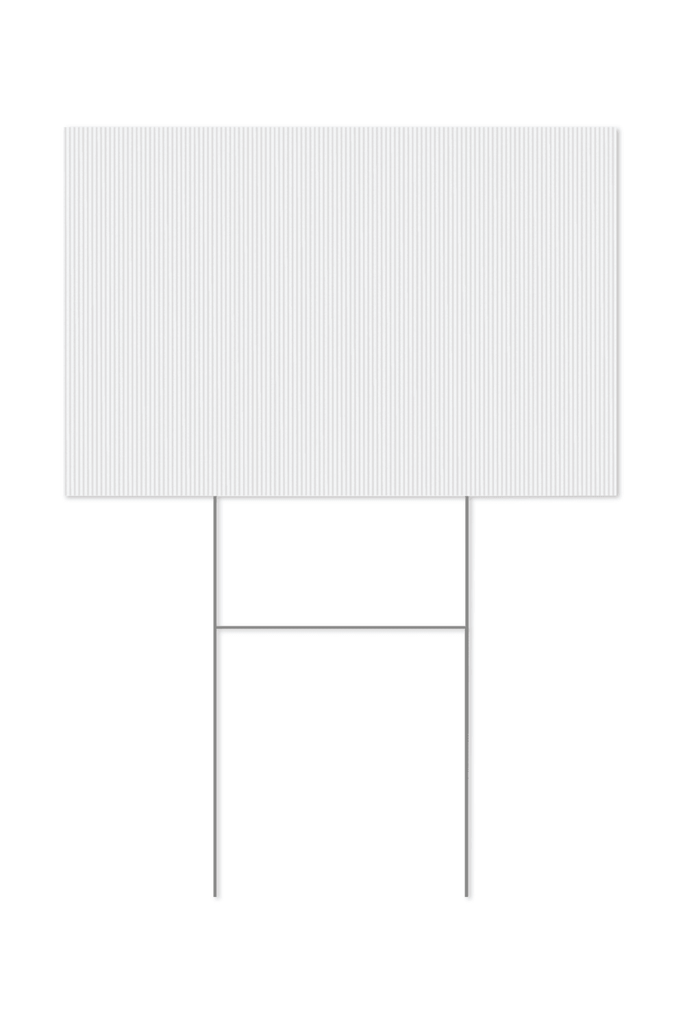 Plastic Yard Sign - Horizontal - 24" x 18" - Double Sided for