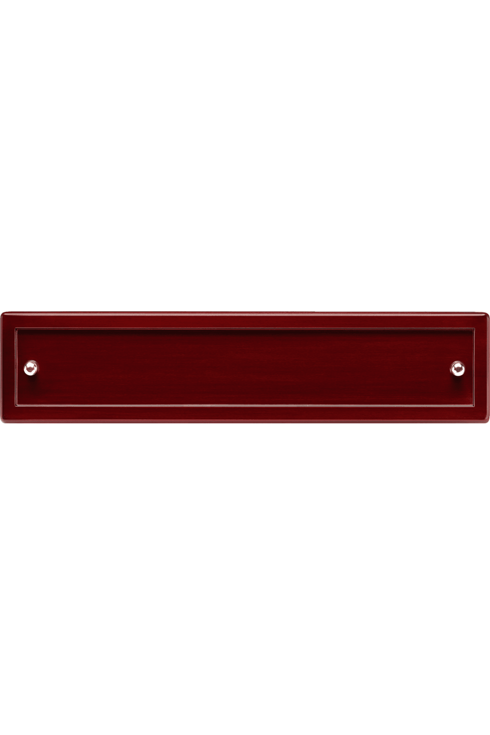 9 1/4" x 2 1/8" Nameplate with Acrylic Plate and Two Silver Posts for