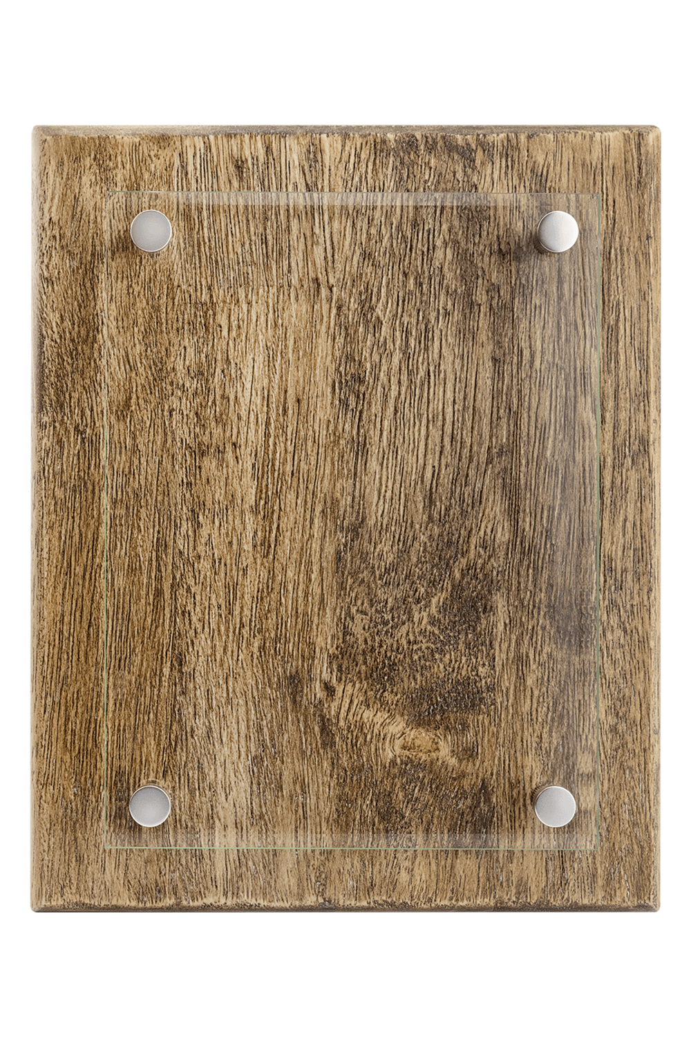 8" x 10" Barnwood Floating Glass Plaque for