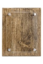 8" x 10" Barnwood Floating Glass Plaque