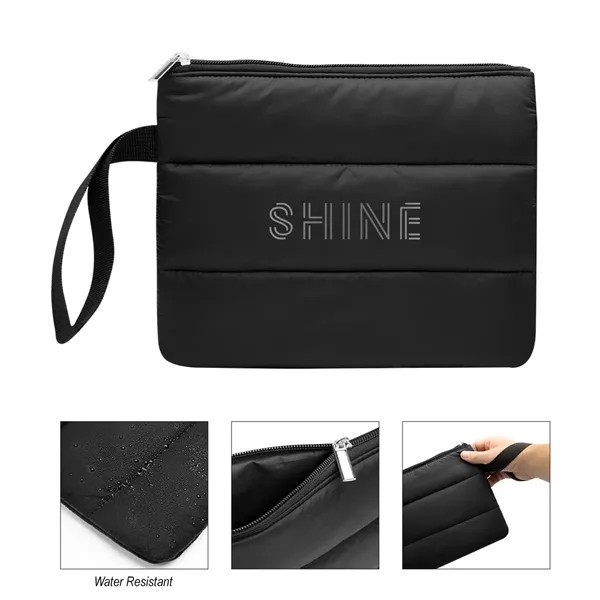 Luxe Puffer Wristlet Pouch for