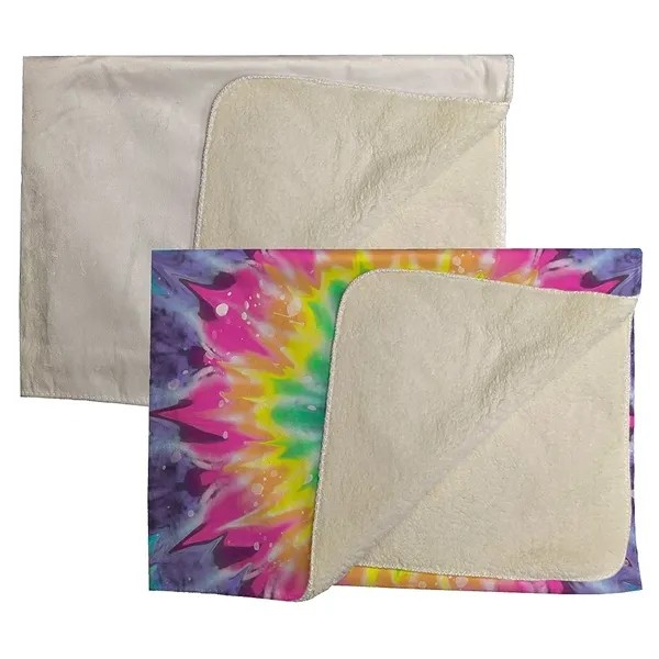 LIBERTY BAGS Sublimation Micro Mink Sherpa Plush Blanket for