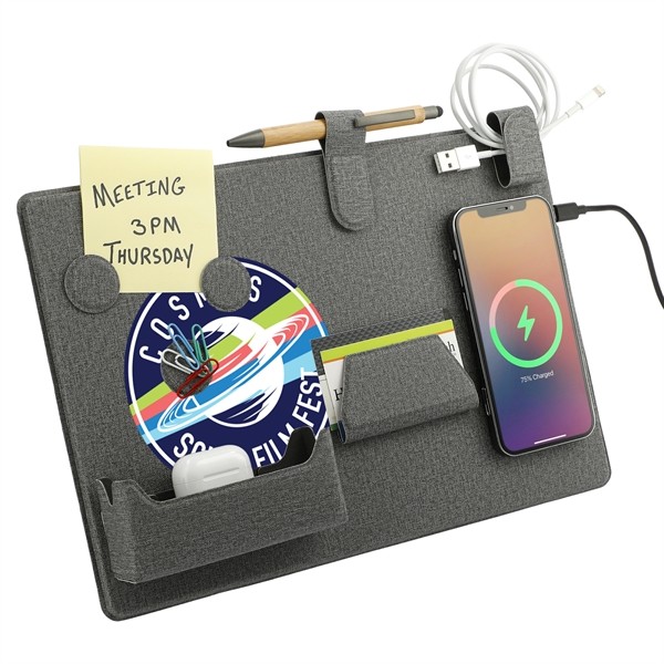 MagClick™ Fast Wireless Charging Desk Organizer for