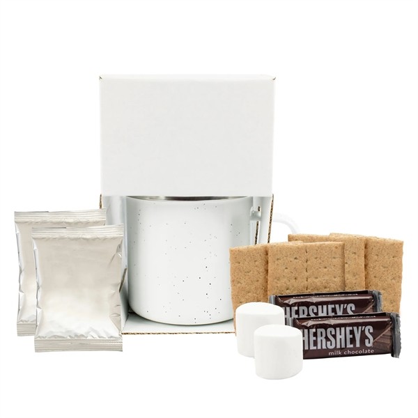 16 Oz Speckled Camp Mug w/S'mores Kit & Hot Choc. for Two for