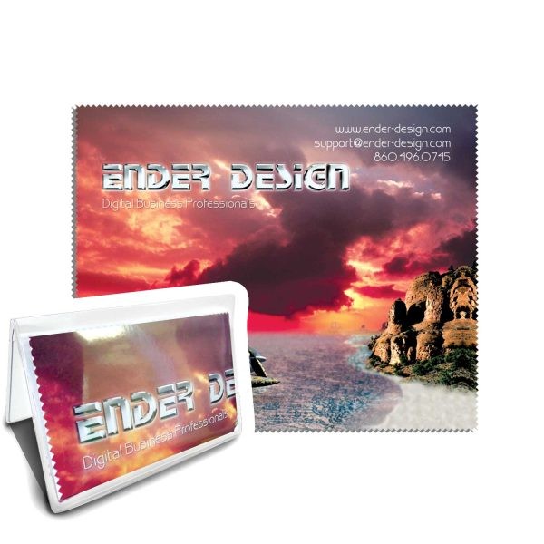 Microfiber Full Color Cloth 6x6 in Pouch for