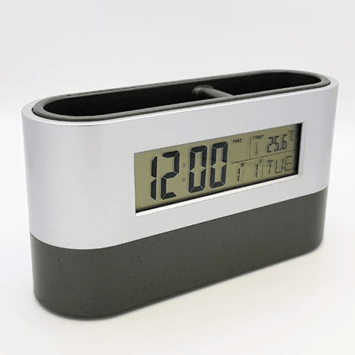 Digital Clock + Pen Holder for