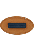 3 1/4" x 1 3/4" Leatherette Oval Badge Blank with Magnet