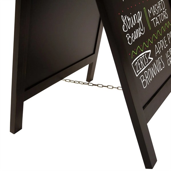 Economy Wood A-Frame Imprinted Chalkboard Kit for