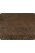11 1/2" x 8 3/4" Natural Wood Cutting Board with Drip Ring