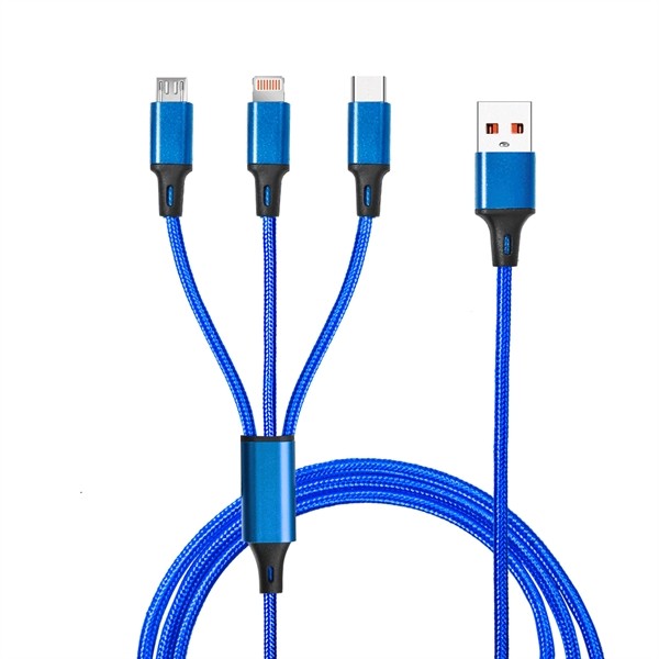 Taft Avenue 3 in 1 Nylon Braided Charging Cable for