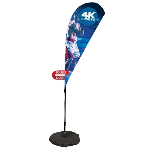 6' Streamline Teardrop Sail Sign Flag,2-Sided,3-Leg Scissor for