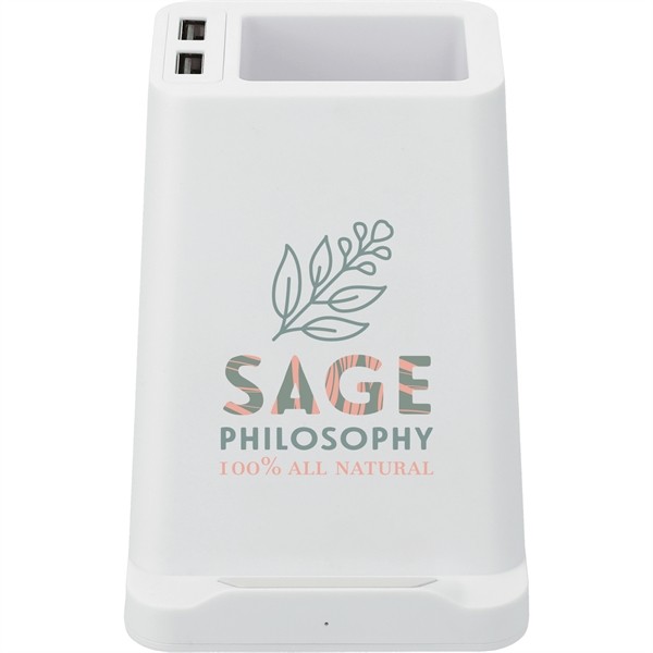 Wireless Charger Pen Holder/Dual Outputs for