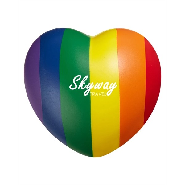 Rainbow Pride Heart Shape Stress Ball for